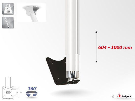 1 ceiling mount for flat panel 1000 mm